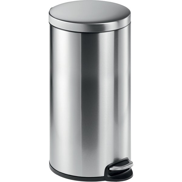 DURABLE Tret-Abfalleimer Edelstahl, rund, 30 Liter, silber