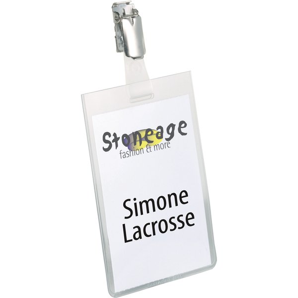 DURABLE Namensschild, oben geschlossen, mit Clip, 60 x 90 mm