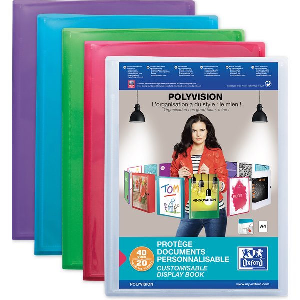 Oxford Präsentations-Sichtbuch POLYVISION, DIN A4, 40 Hüllen