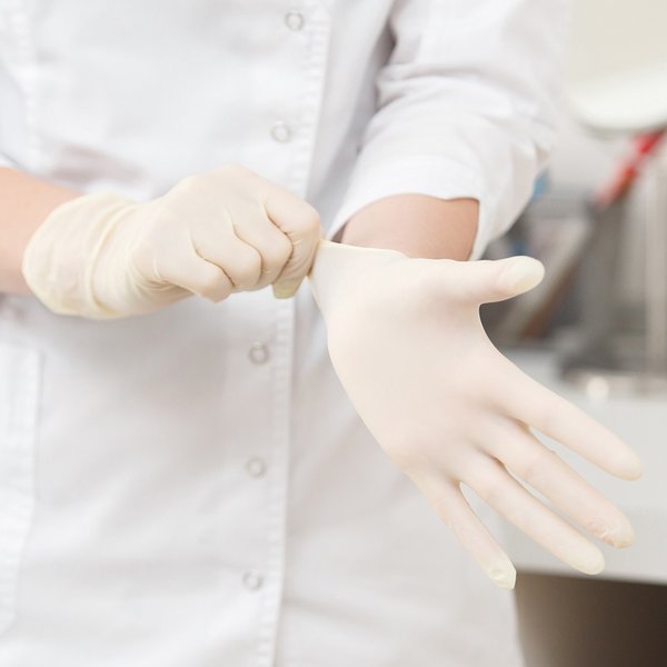 HYGOSTAR Latex-Handschuh Skin, L, weiß, gepudert