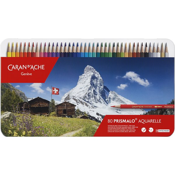 CARAN D, ACHE Buntstifte PRISMALO Aquarelle, 80er Metalletui