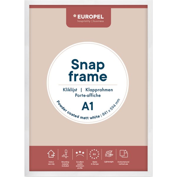 EUROPEL Plakatrahmen Premium+, DIN A4, weiß