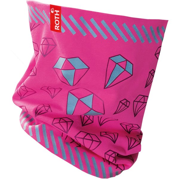 ROTH Kinder-Jersey-Schlauchschal ReflActions , Diamant, , pink