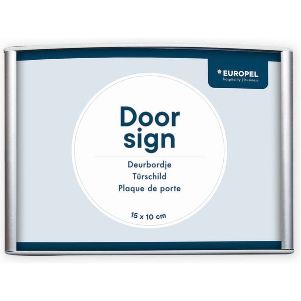 EUROPEL Türschild, 150 x 300 mm, silber