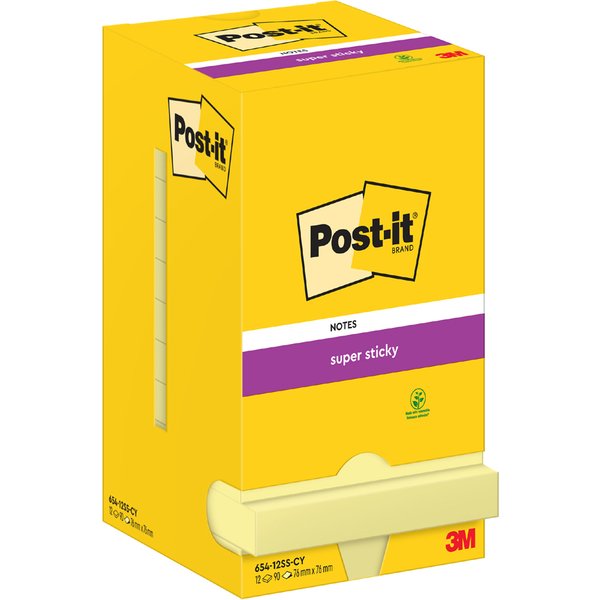 Post-It Haftnotizen Super Sticky Notes, 76 X 76 Mm, Gelb-image