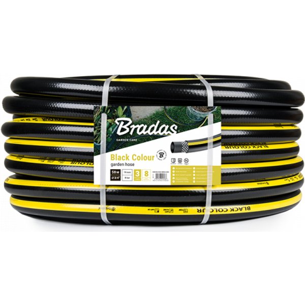 Bradas Gartenschlauch BLACK COLOUR, 3/4, , schwarz/gelb, 50 m