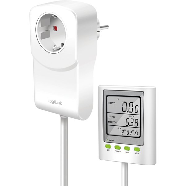LogiLink Energiekosten-Messgerät mit CO2-Emissionsberechnung