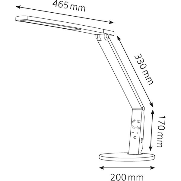 Hansa LED-Tischleuchte , Vario Plus, , weiß