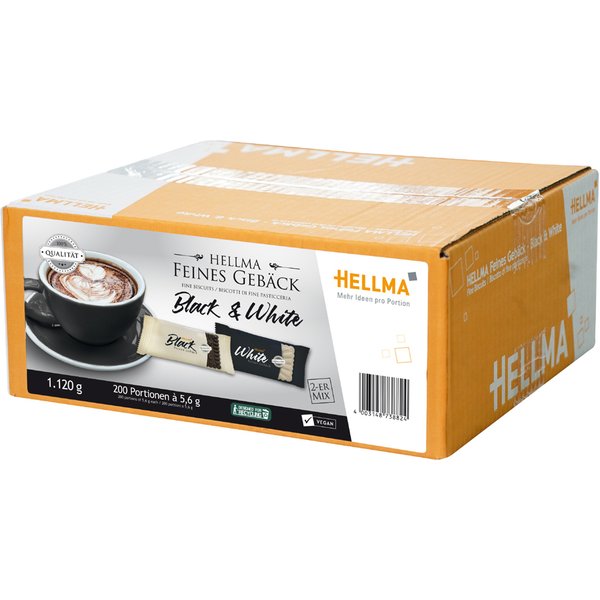 HELLMA Feines Gebäck Black & White, einzeln verpackt