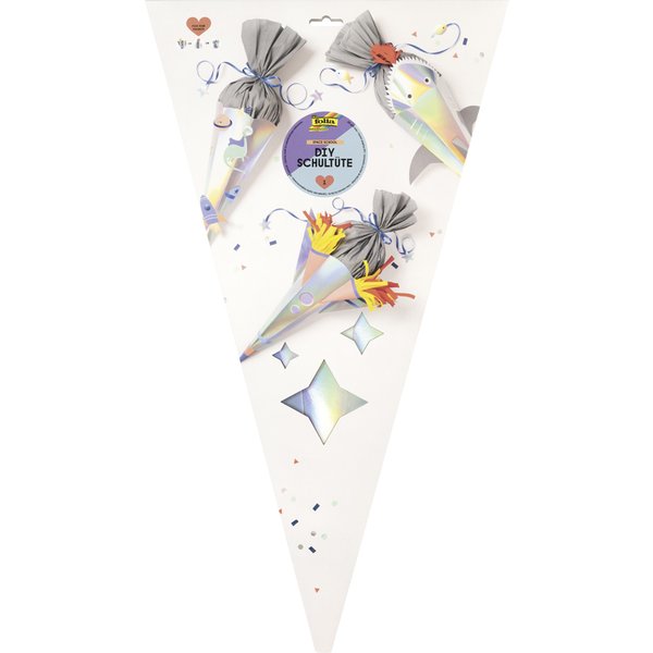 folia Schultüten-Bastelset SPACE SCHOOL, 3 Motive
