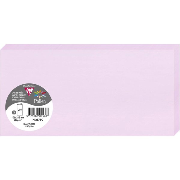 Pollen by Clairefontaine Doppelkarte DL, flieder