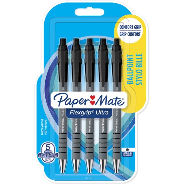 Paper:Mate Druckkugelschreiber FlexGrip Ultra, 5er Blister