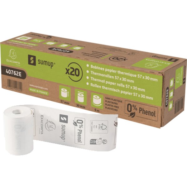 EXACOMPTA Thermorollen SumUp, 57 mm x 9 m, weiß