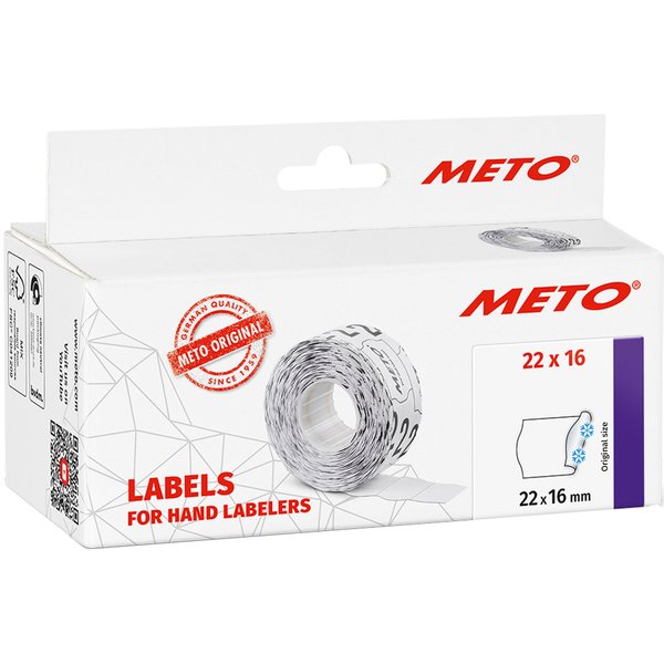METO Etiketten für Preisauszeichner, 22 x 16 mm, weiß