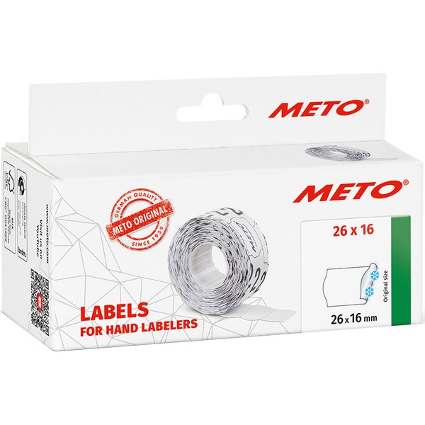 METO Etiketten für Preisauszeichner, 26 x 16 mm, weiß