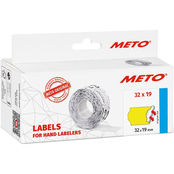 METO Etiketten für Preisauszeichner, 32 x 19 mm, gelb