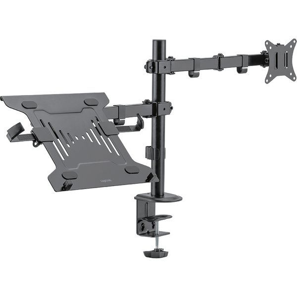 LogiLink Monitorhalterung mit Notebookhalterung, schwarz