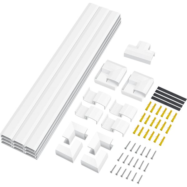 LogiLink Kabelkanal-Set für Wandinstallation, weiß