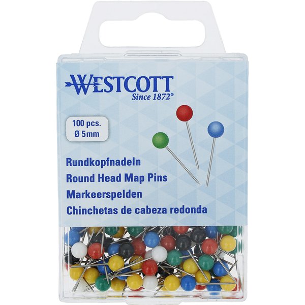 westcott Markierungsnadeln, GrößE 5, Farbig Sortiert-image