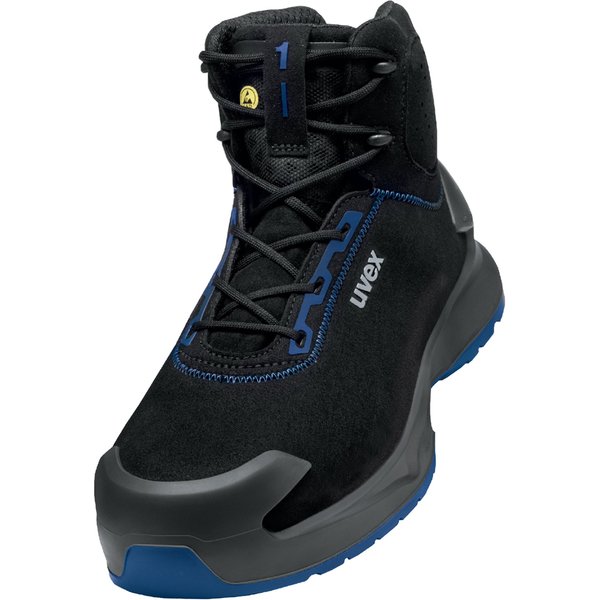 uvex 1 x-craft Schnürstiefel S2, schwarz / blau, Größe 45