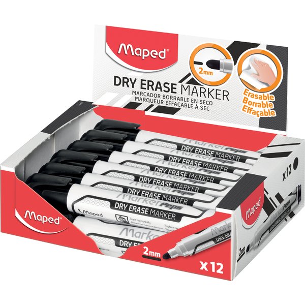 Maped Whiteboard-Marker Marker, Peps Jumbo, Schwarz, 12Er-image