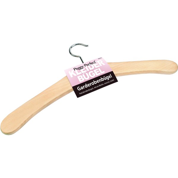 peggy perfect Holz-KleiderbüGel Ohne Steg, Natur Lackiert-image