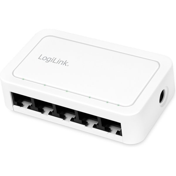 LogiLink Desktop Gigabit Ethernet Switch, 5-Port, weiß