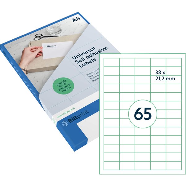 rillprint Universal-Etiketten, 105 X 48 Mm, Transparent-image