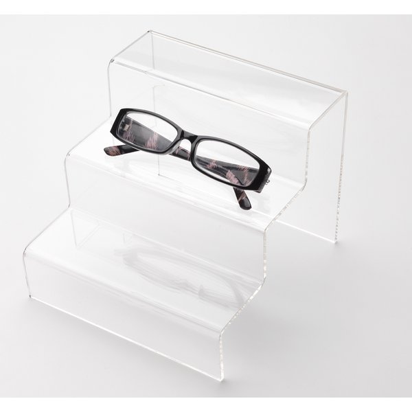 deflecto Podest, transparent, 3-stufig, 175 x 150 x 190 mm