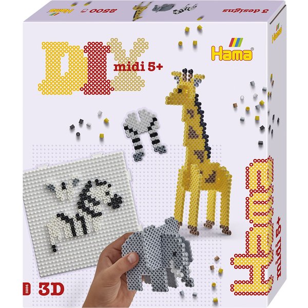 hama bügelperlen Midi , Safari, , Geschenkpackung, 3D-image
