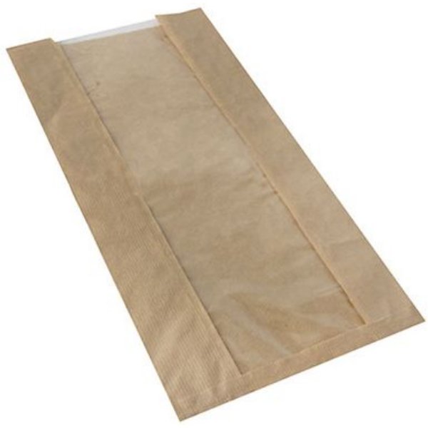PAPSTAR Sichtstreifenbeutel , pure, , 580 x 120 x 50 mm, braun