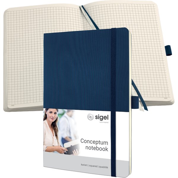 Sigel Notizbuch Conceptum, DIN A5, Kariert, Blau-image