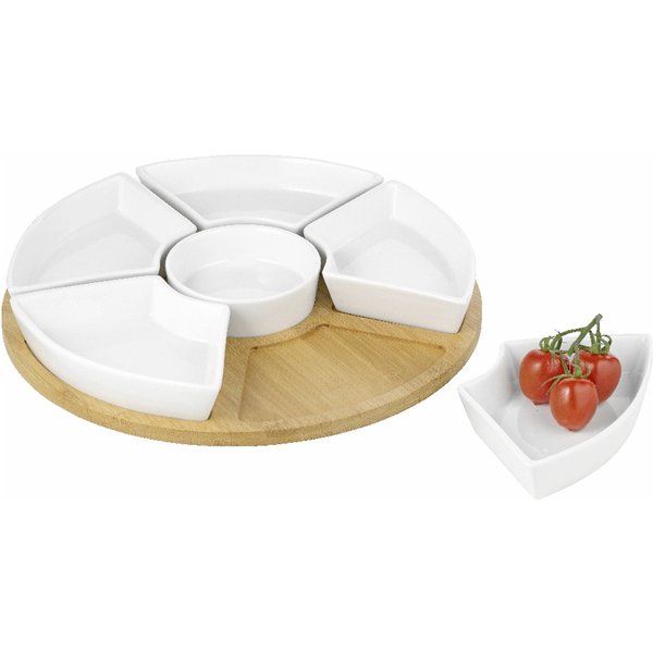 Esmeyer Servierset Susan, Aus Holz/Porzellan, 7-Teilig-image