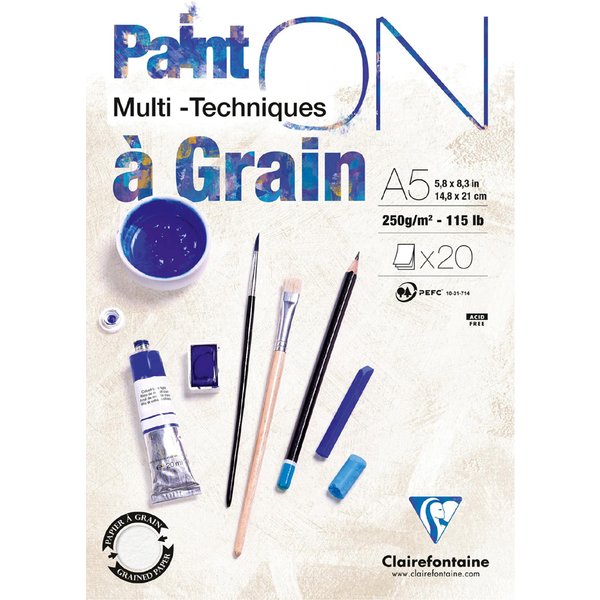 Clairefontaine Zeichenpapierblock PAINT, ON à Grain, DIN A3