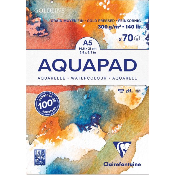 Clairefontaine Aquarellblock AQUAPAD, DIN A3, 300 g/qm