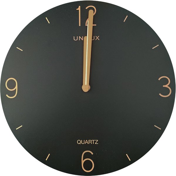 UNiLUX Wanduhr/Quarzuhr SAVANA, Durchmesser: 300 mm, schwarz