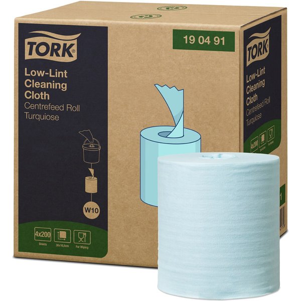 TORK Mehrzweck-Putzrolle, fusselarm, 1-lagig, türkis, 60 m