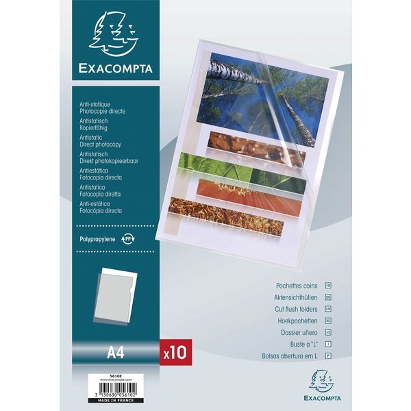 EXACOMPTA Sichthülle, DIN A4, PP 0,12 mm, genarbt
