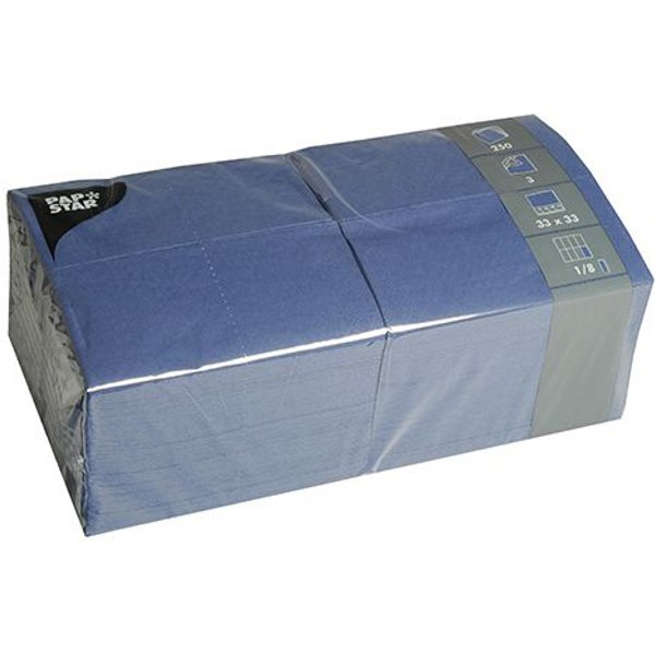 PAPSTAR Bistro-Servietten, 330 x 330 mm, 3-lagig, dunkelblau