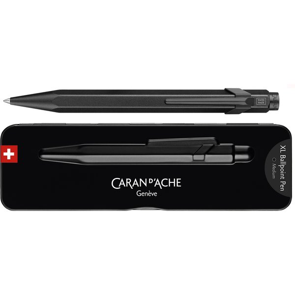 CARAN D, ACHE Druckkugelschreiber 849 XL BLACK CODE, schwarz