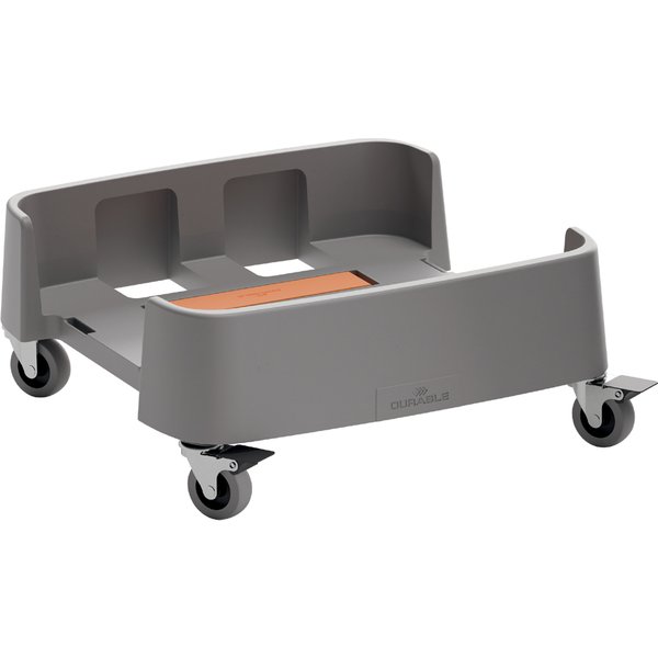 DURABLE Fahrwagen DURABIN 90 L, aus rPP, 4 Lenkrollen, grau
