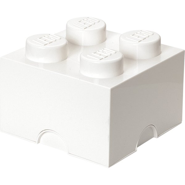 LEGO Aufbewahrungsstein STORAGE BRICK 4, 5,7 Liter, weiß