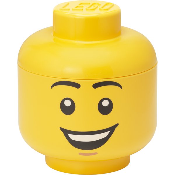 LEGO Aufbewahrungskopf STORAGE HEAD BOY, L, 8,5 Liter, gelb