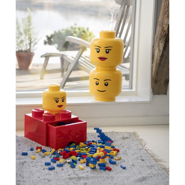 LEGO Mini-Aufbewahrungskopf STORAGE HEAD GIRL, 360 ml, gelb