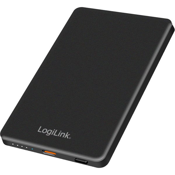 Logilink Magnetische Powerbank, 5.000 Mah, USB-C, Schwarz-image
