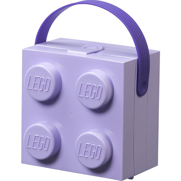 LEGO Brotdose mit Tragegriff, lavendel