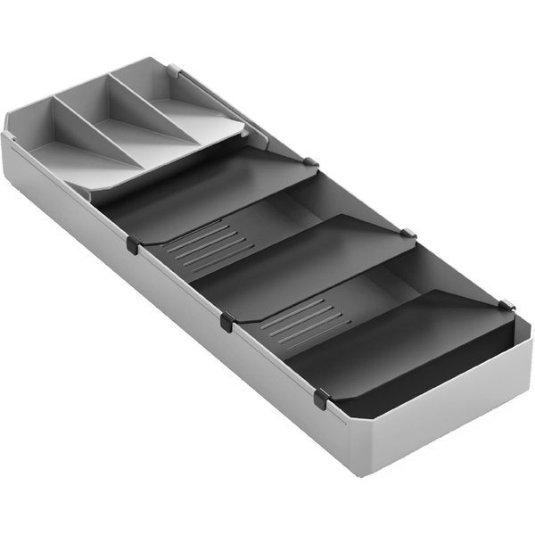 metaltex Besteck-Organizer Uni-Fit, Kunststoff, grau