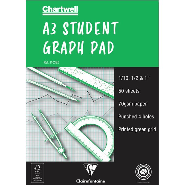 Clairefontaine Millimeterpapier , Student Graph Pad, , DIN A3-image