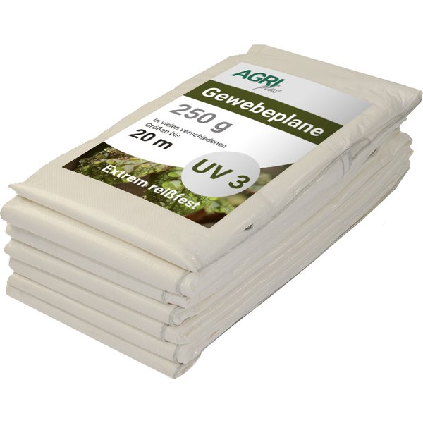 AGRIplus Gewebeplane mit Ösen, 4 x 6 m, grün, 250 g/qm