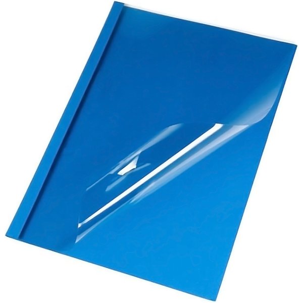 pavo Thermobindemappe, Lederstruktur, DIN A4, 6 mm, blau
